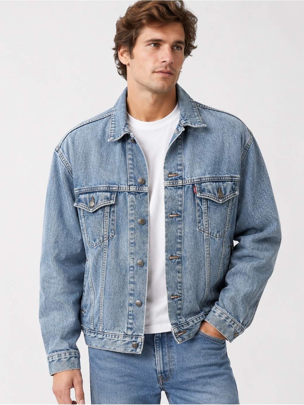 Levi's 70507 Relaxed Fit Standard Trucker Jean Jacket 80’s 90’s Light Wash Denim